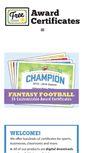 Mobile Screenshot of freeawardcertificates.com
